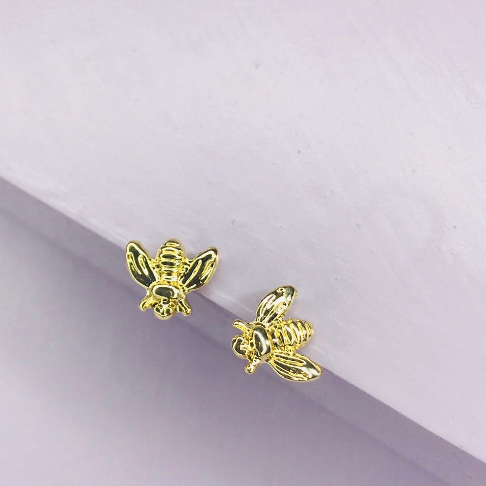 🆑 Gold Bee Studs 🐝 - Picture 4 of 4